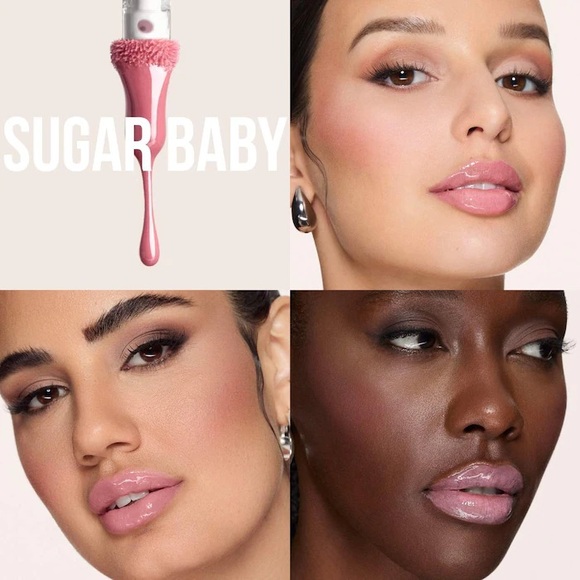 HUDA BEAUTY Faux Filler Shiny Non-Sticky Lip Gloss - Sugar Baby - Picture 3 of 5